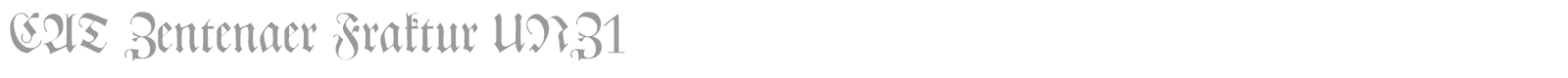 CAT Zentenaer Fraktur font preview