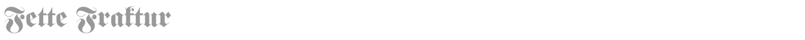 Fette Fraktur font preview