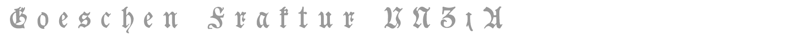 Goeschen font preview
