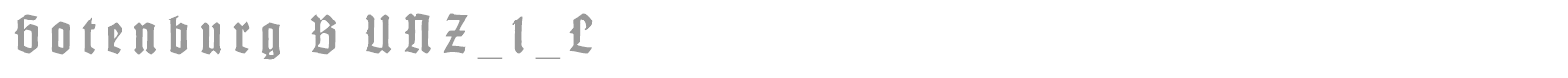 Gotenburg B font preview