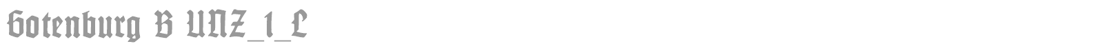 Gotenburg B font preview