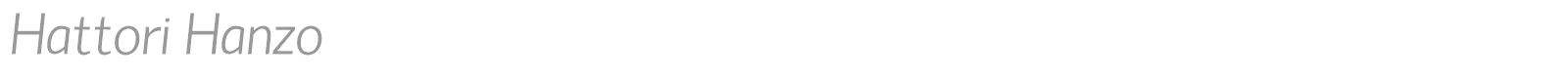 Hattori Hanzo font preview