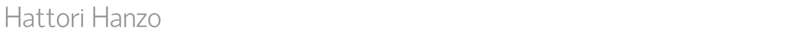 Hattori Hanzo font preview