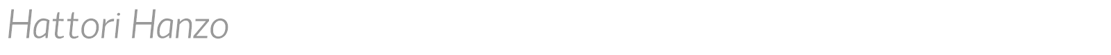 Hattori Hanzo font preview