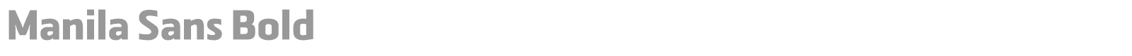 Manila Sans font preview