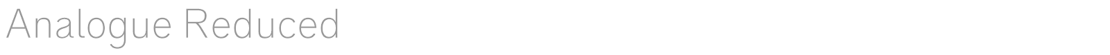 Analogue Reduced font preview