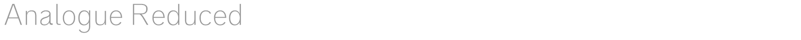 Analogue Reduced font preview