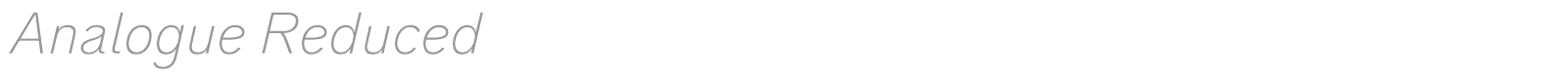 Analogue Reduced font preview