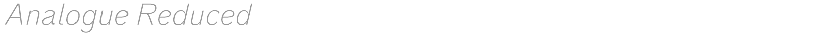 Analogue Reduced font preview