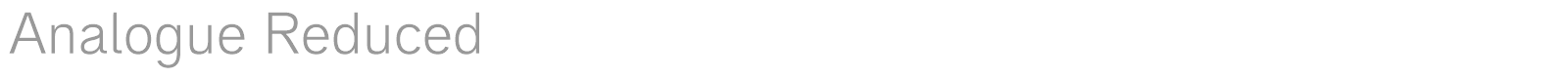Analogue Reduced font preview