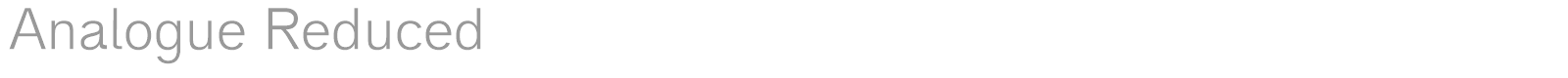 Analogue Reduced font preview