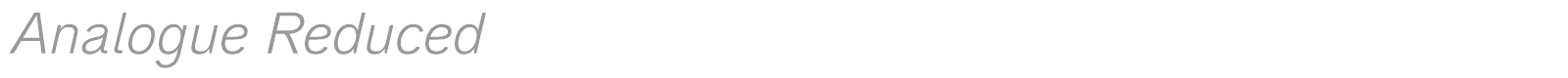 Analogue Reduced font preview