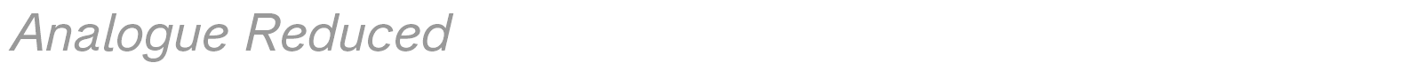 Analogue Reduced font preview