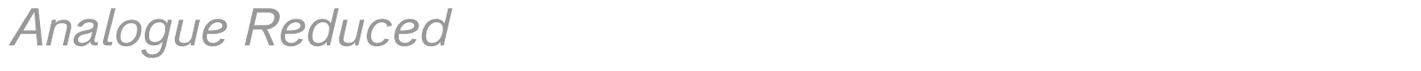 Analogue Reduced font preview