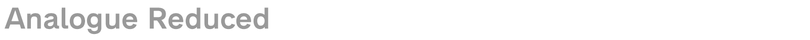 Analogue Reduced font preview