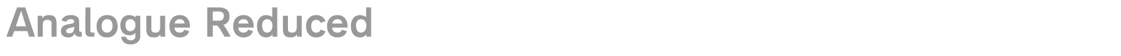 Analogue Reduced font preview