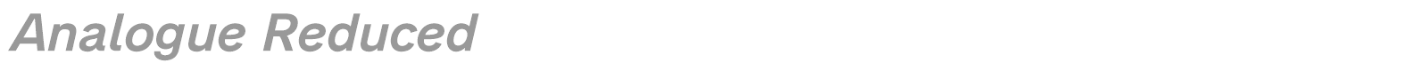 Analogue Reduced font preview