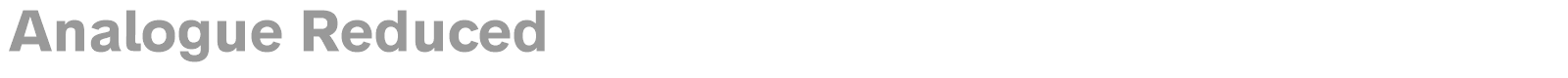 Analogue Reduced font preview