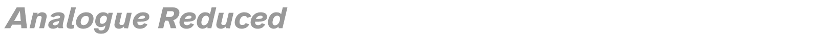 Analogue Reduced font preview