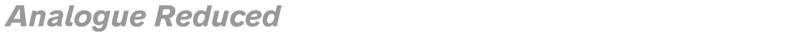 Analogue Reduced font preview