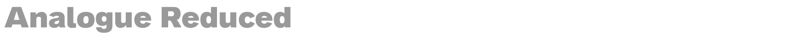 Analogue Reduced font preview