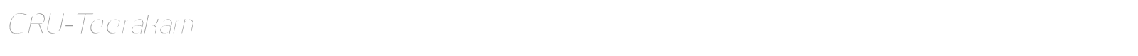 CRU-Teerakarn font preview