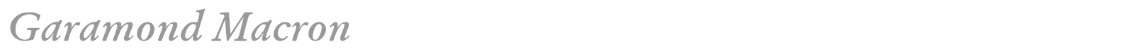 Garamond Macron font preview