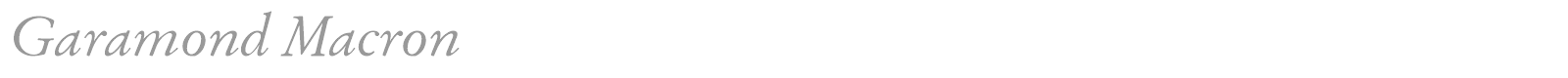 Garamond Macron font preview
