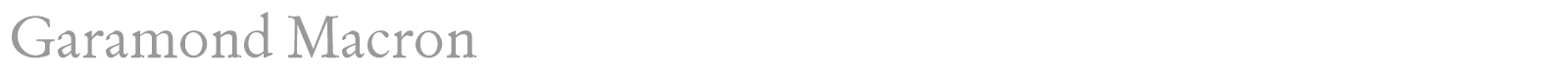 Garamond Macron font preview