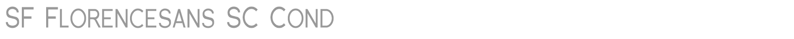 SF Florencesans SC Cond font preview