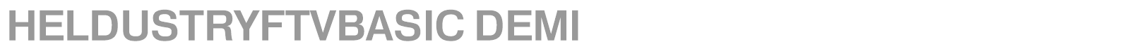 HeldustryFTVBasic font preview