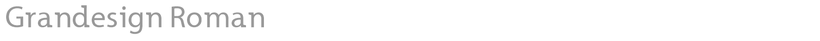Grandesign Roman font preview