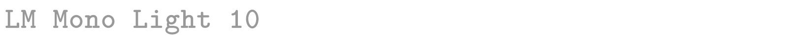 Latin Modern Mono Light font preview