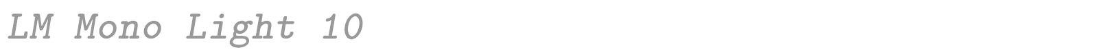 Latin Modern Mono Light font preview