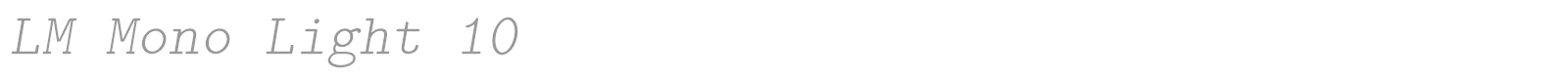 Latin Modern Mono Light font preview