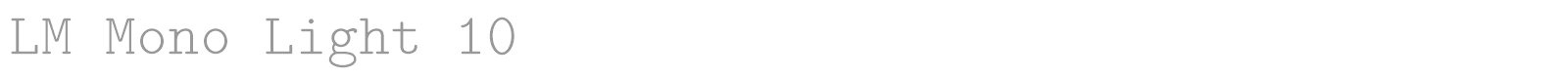 Latin Modern Mono Light font preview