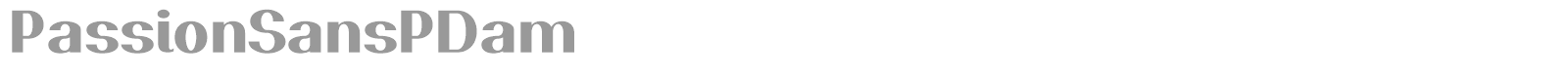 PassionSansPDam font preview