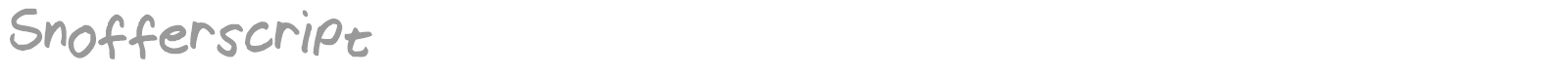 Snofferscript font preview