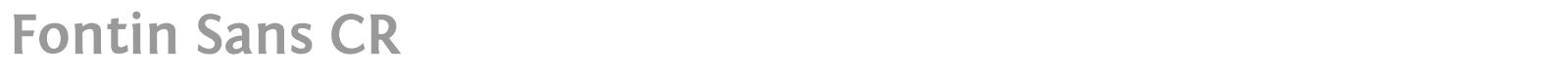 Fontin Sans CR font preview