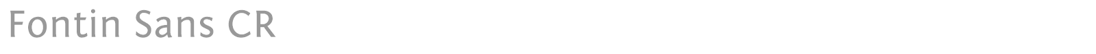 Fontin Sans CR font preview