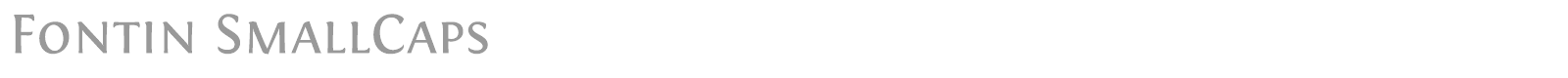 Fontin SmallCaps font preview