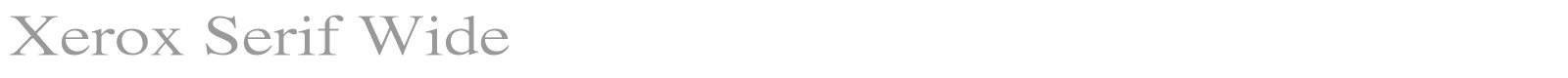 Xerox Serif Wide font preview