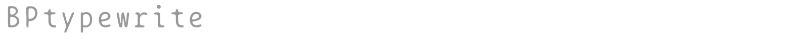 BPtypewrite font preview