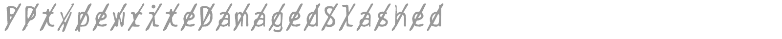BPtypewriteDamagedSlashed font preview