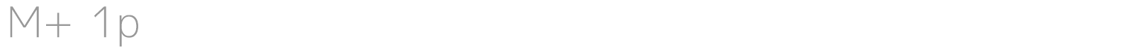 M+ 1p font preview