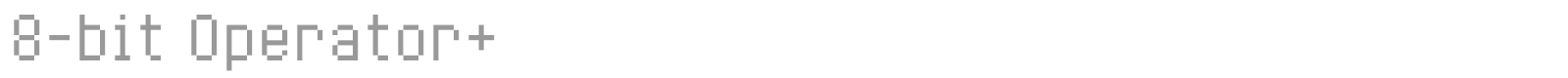 8 Bit Operator font preview