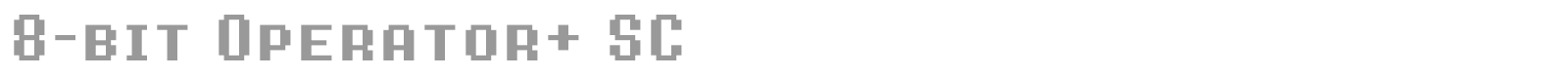 8 Bit Operator font preview