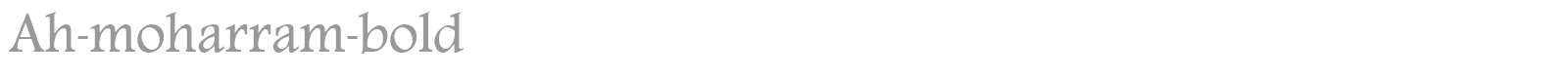 Ah-moharram-bold font preview
