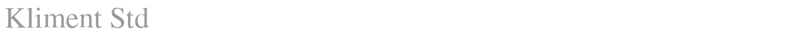 Kliment Std font preview