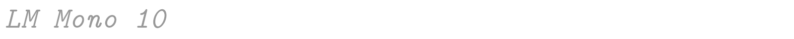 Latin Modern Mono font preview